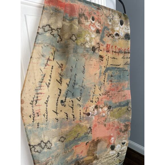 VGUC Kelly Rae Roberts "Follow Your True North" Scarf 25x33 Large Watercolor - Picture 4 of 8